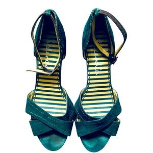 Splendid Wedge Heels - Green/Turquoise/Purple (7.5)